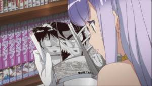 girl reading manga