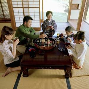 Japanese table etiquette requires adherence to some other cultural norms. For example, it is forbidden to tear the plate off the table and bring it to your face, trying to put food into your mouth as soon as possible using chopsticks. It is also unacceptable to point chopsticks at someone during a table conversation. 