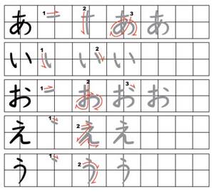 How to write hiragana characters