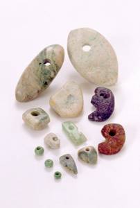 Jade jewelry from the historical site of Sakai-A Prefecture. Toyama (Courtesy of Toyama Prefecture Fossil Cultural Property Center) 
