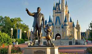 Walt Disney Monument is a landmark in Tokyo.