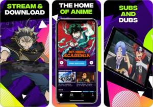 Screenshot of funimation anime streaming app